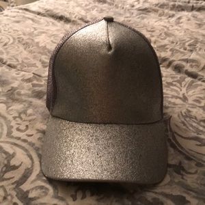 Silver sparkle hat